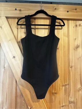 Show Me Your MuMu Black Square Neck Bodysuit